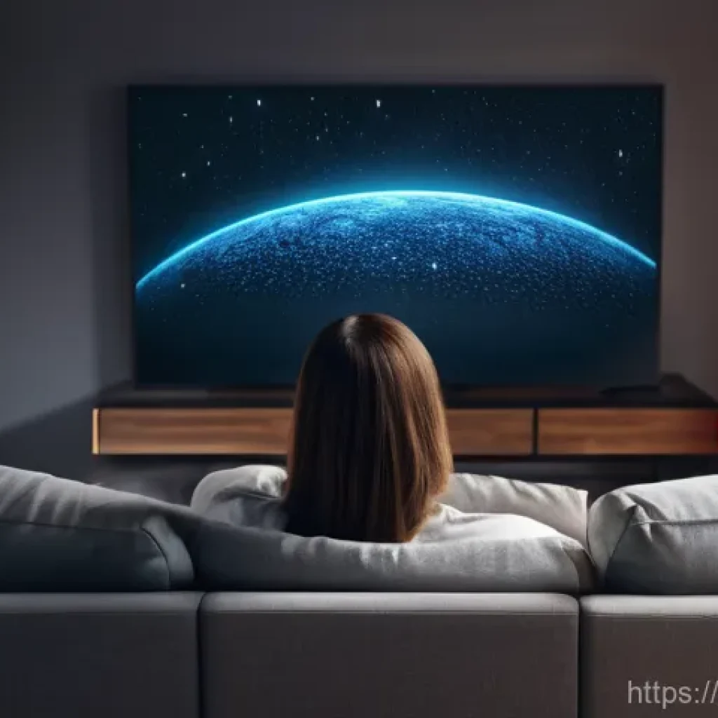 OTT 플랫폼의 신뢰도 - **Prompt 1: The Personalized Streamer**
A young adult, wearing comfortable, modest loungewear, i...