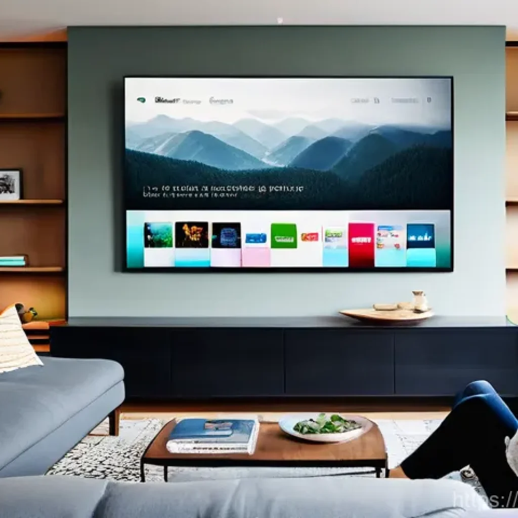 OTT와 패밀리 공유 기능 - **Prompt:** A cozy and inviting living room filled with soft, warm light. A diverse family, includin...