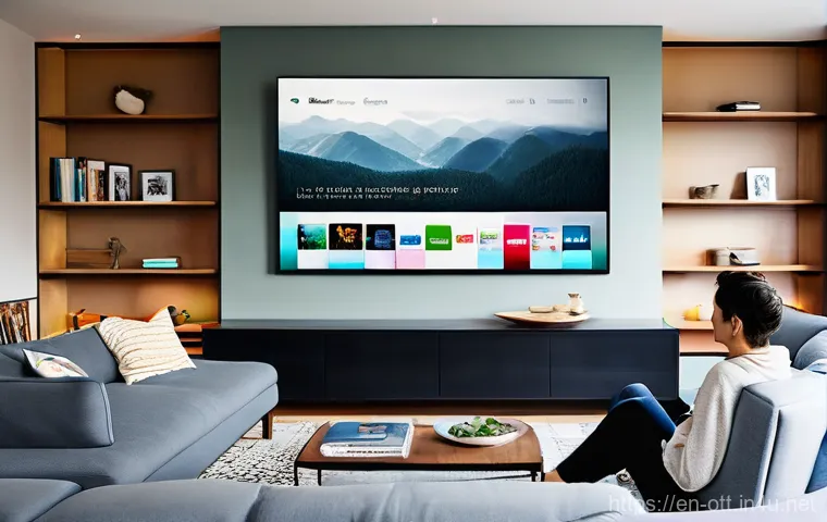 OTT와 패밀리 공유 기능 - **Prompt:** A cozy and inviting living room filled with soft, warm light. A diverse family, includin...