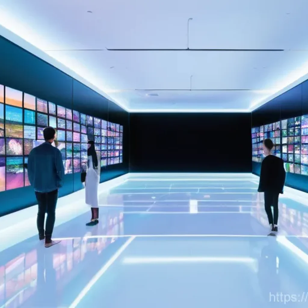 OTT와 블록체인 기술 - **Prompt: "A vibrant and diverse group of content creators and engaged viewers in a dynamic, futuris...