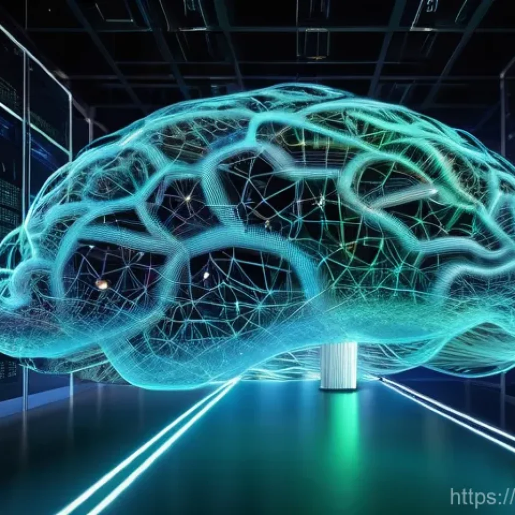 OTT와 클라우드 기술 - **Prompt:** A dynamic, futuristic visualization of "The Mighty Cloud" as a vast, interconnected digi...